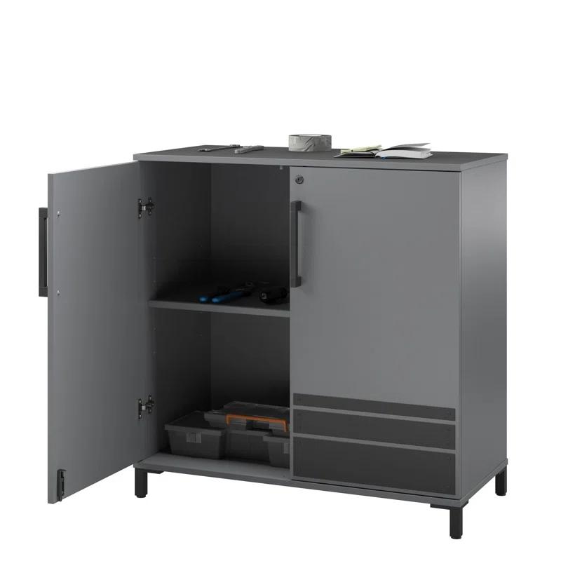 Shelby Garage Storage Base Cabinet 2 Door, Graphite