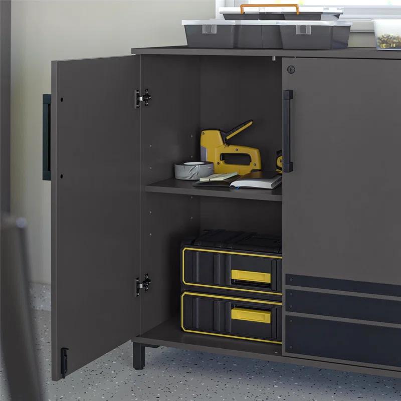 Shelby Garage Storage Base Cabinet 2 Door, Graphite
