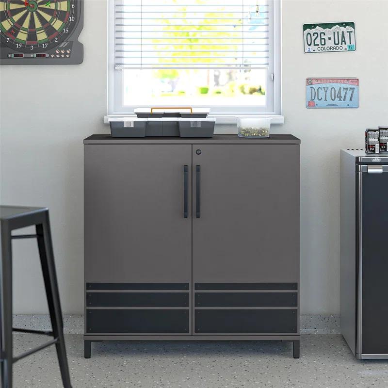 Shelby Garage Storage Base Cabinet 2 Door, Graphite
