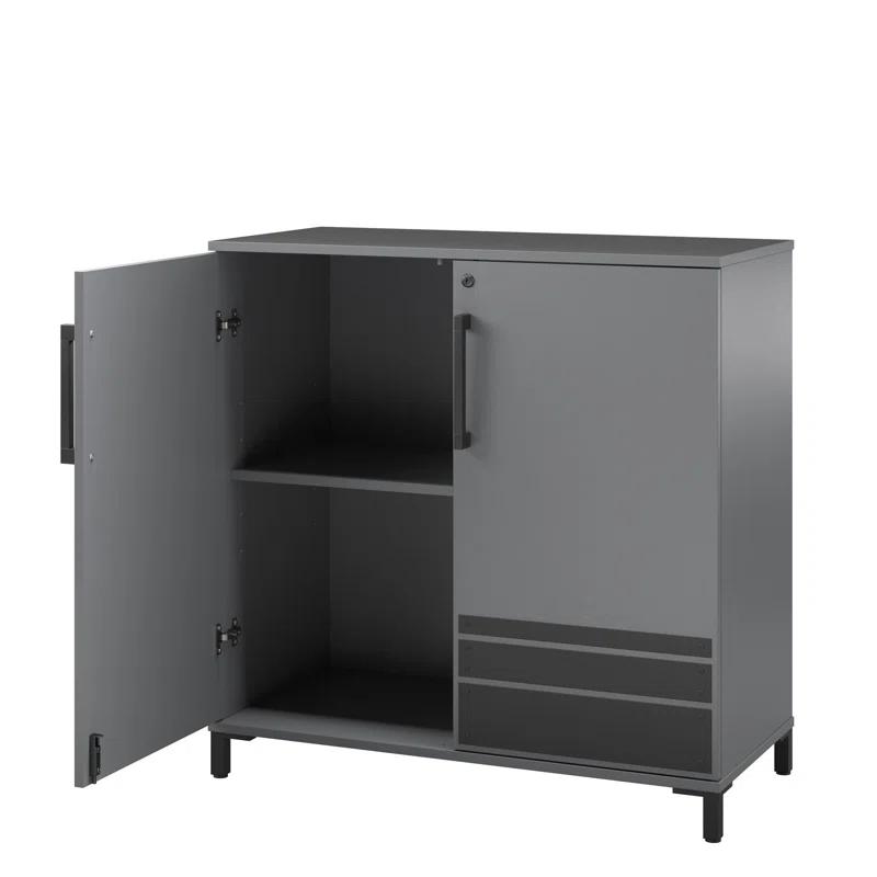 Shelby Garage Storage Base Cabinet 2 Door, Graphite