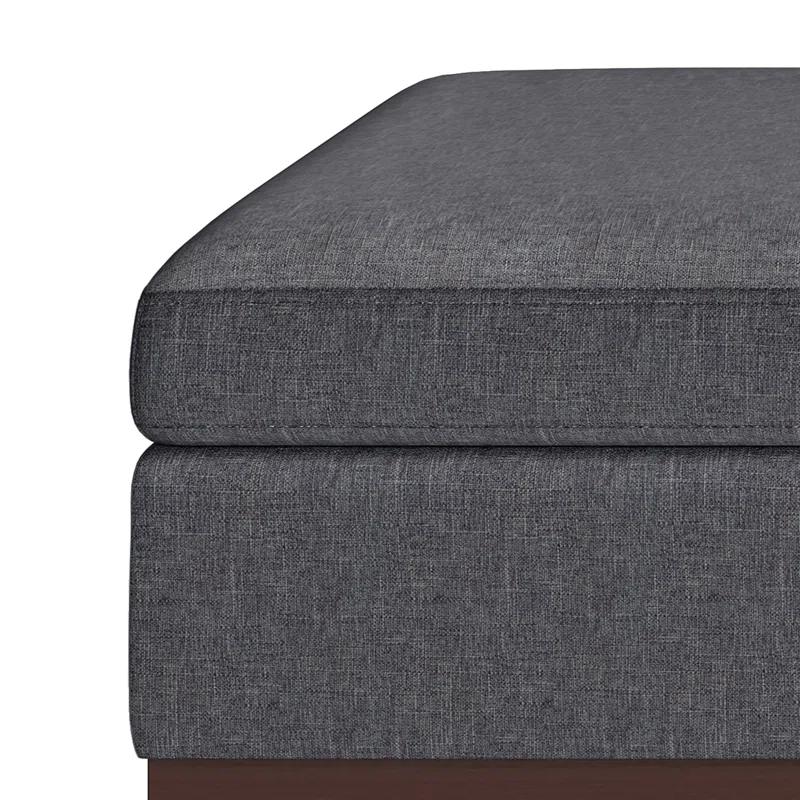 Simpli Home Owen Upholstered Ottoman