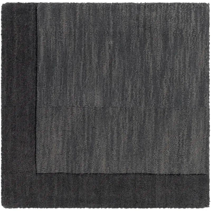 Handmade Tufted Black Wool Rectangular 8' x 10' Easy Care Rug