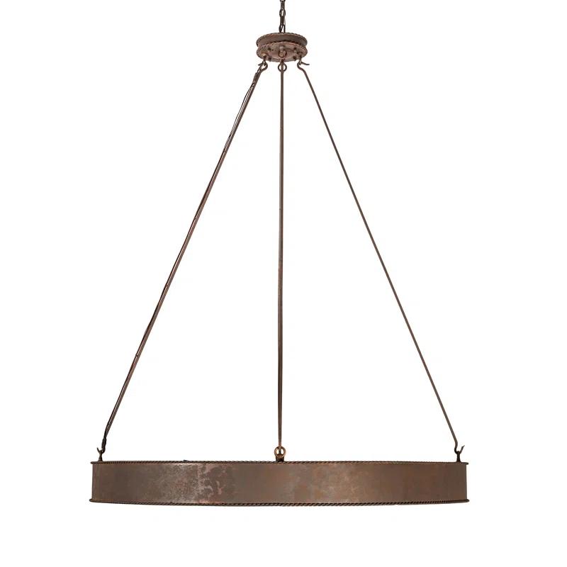 Rustic Lodge Idalight LED Drum Chandelier