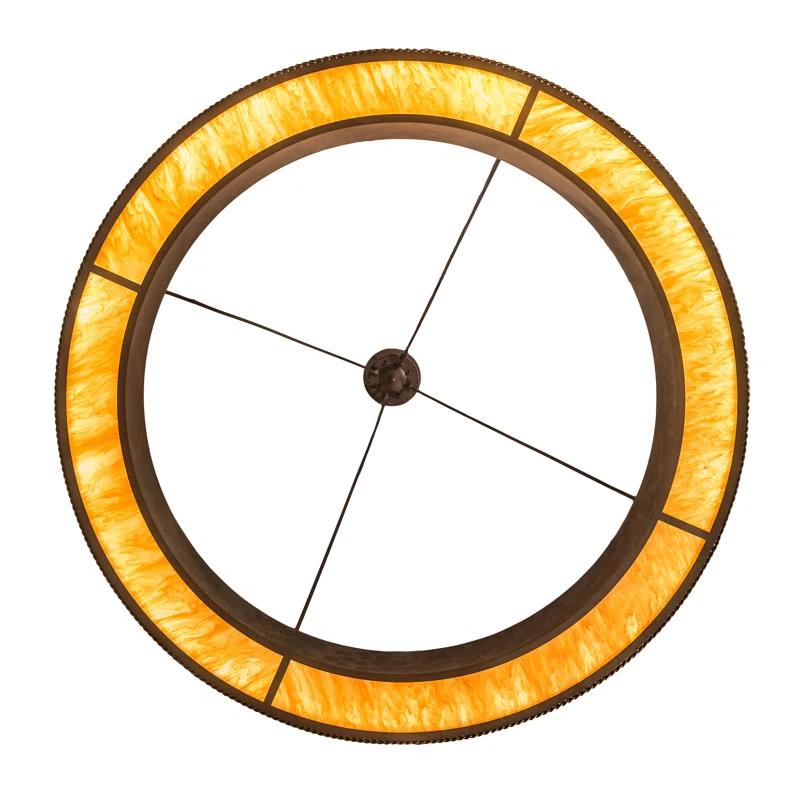 Rustic Lodge Idalight LED Drum Chandelier