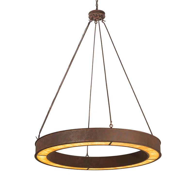 Rustic Lodge Idalight LED Drum Chandelier