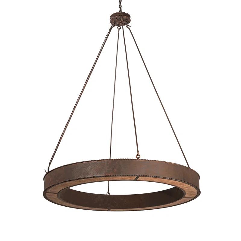 Rustic Lodge Idalight LED Drum Chandelier