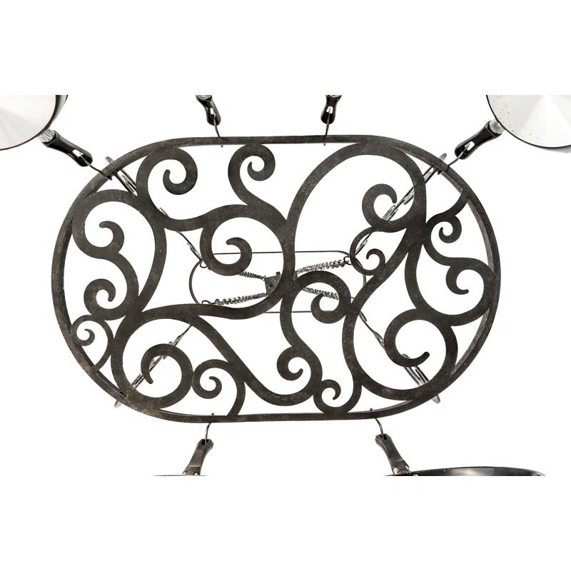 Neo Metal Handcrafted Oval Hanging Pot Rack