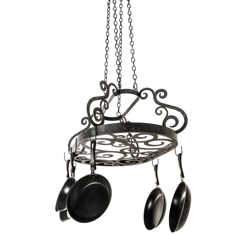 Neo Metal Handcrafted Oval Hanging Pot Rack