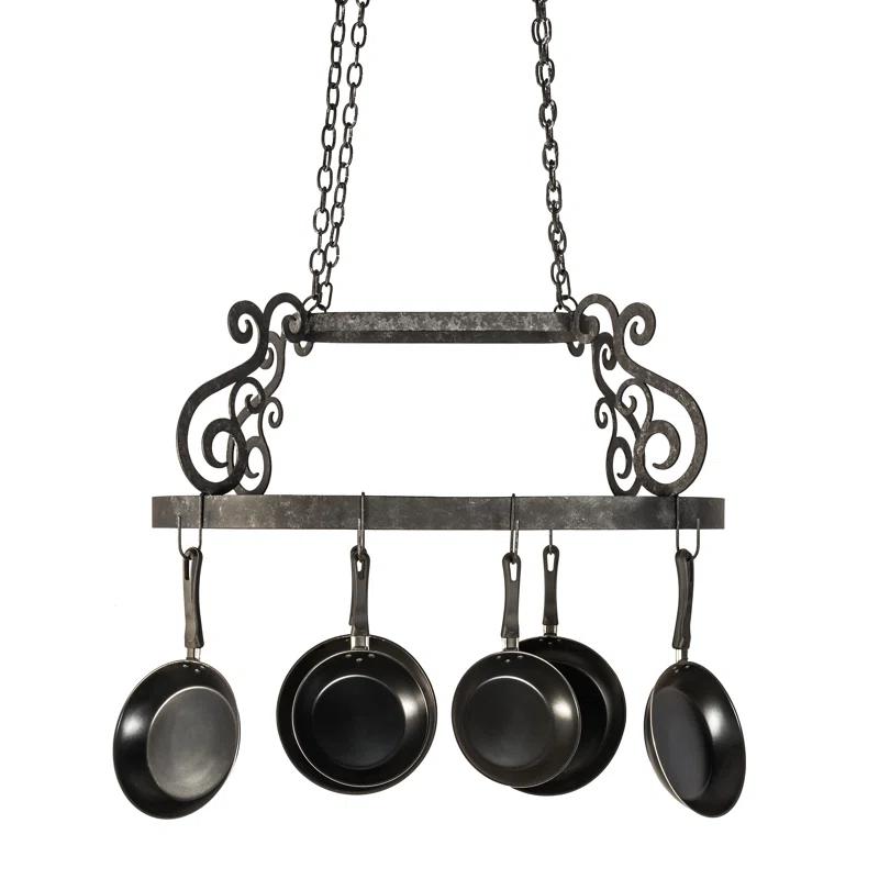 Neo Metal Handcrafted Oval Hanging Pot Rack