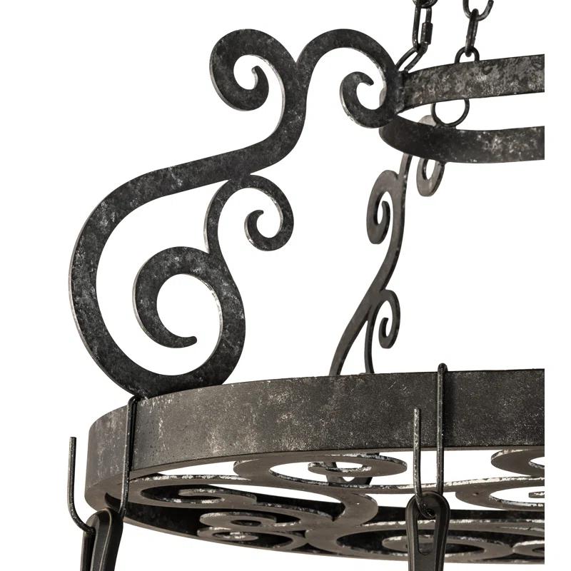 Neo Metal Handcrafted Oval Hanging Pot Rack
