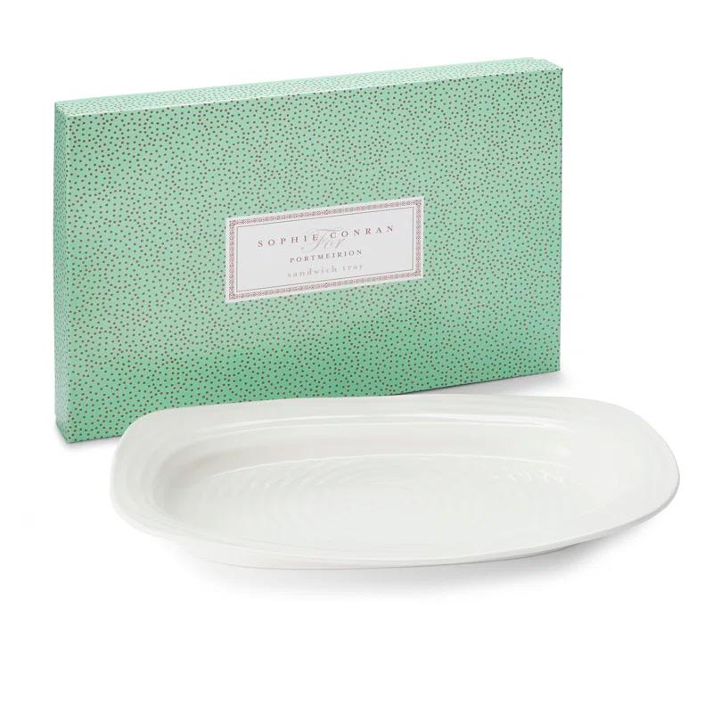 Portmeirion Portmeirion Sophie Conran White Melamine Sandwich Tray 13.5"X9"