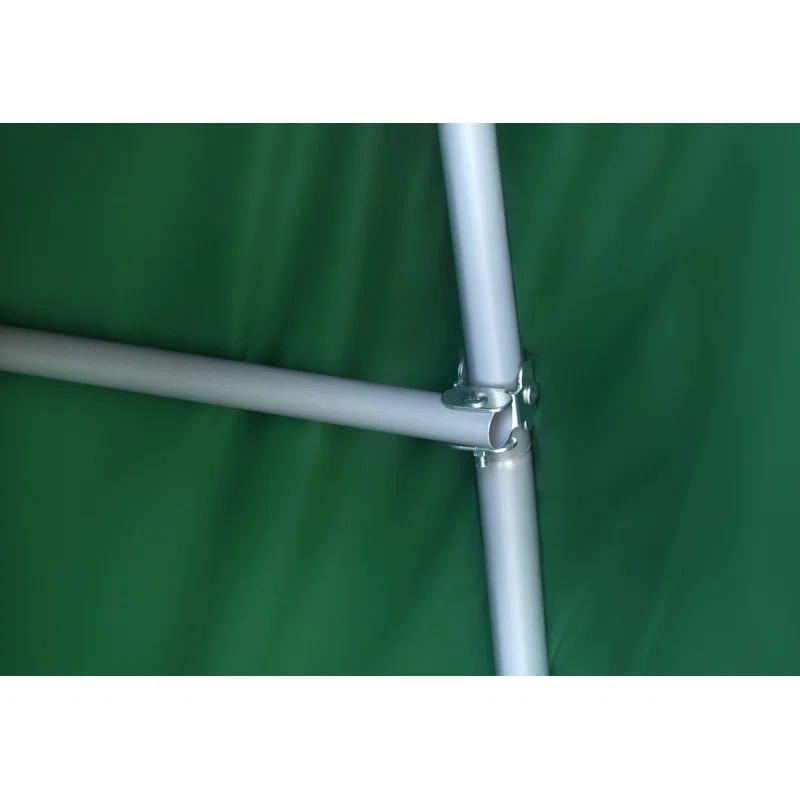 Compact Weatherproof Green Galvanized Steel Bike Shed 7x3