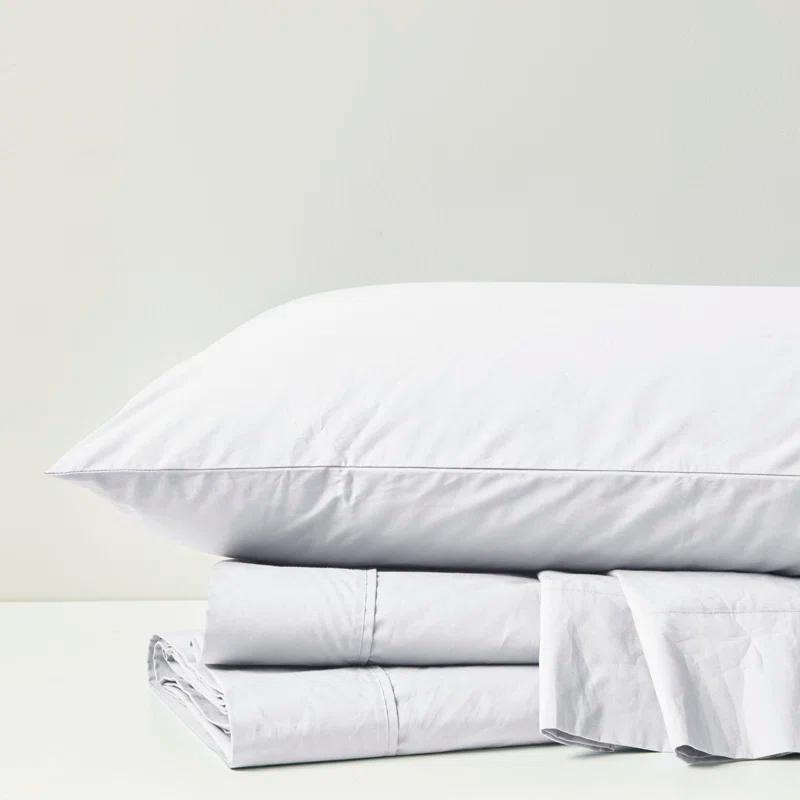 Peached Percale 200 Thread Count Relaxed Cotton Percale Sheet Set