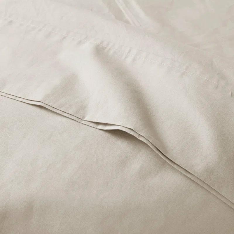 Madison Park Peached Percale 200 Thread Count Relaxed Cotton Percale Sheet Set