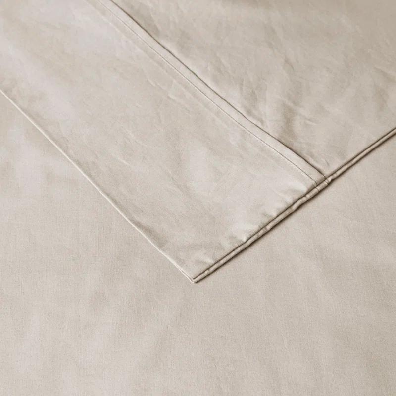 Madison Park Peached Percale 200 Thread Count Relaxed Cotton Percale Sheet Set