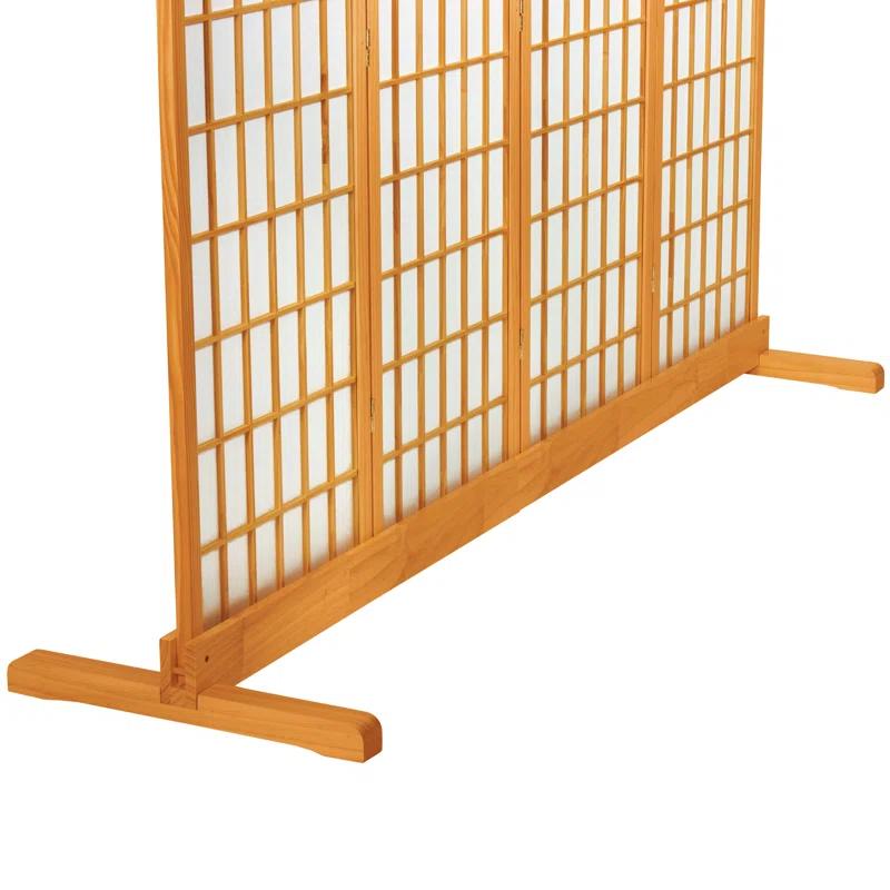 Room Divider Stand Honey 4 Panel