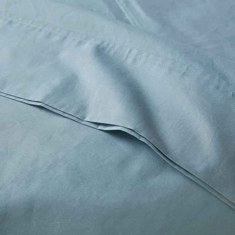 Peached Percale 200 Thread Count Relaxed Cotton Percale Sheet Set