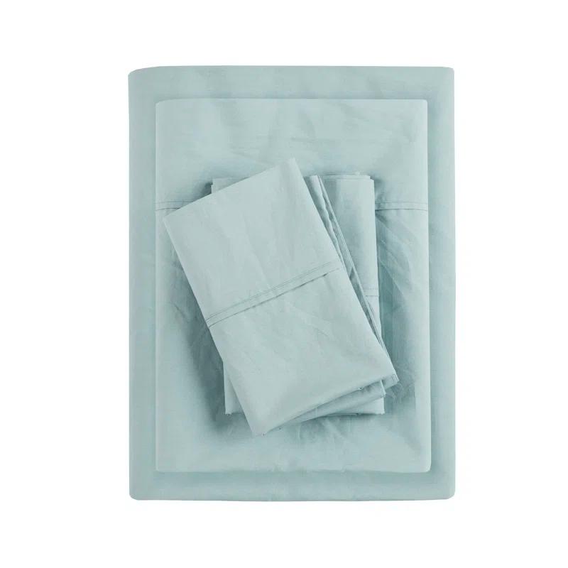 Aqua Breeze 200 Thread Count Cotton Percale Full/Double Sheet Set