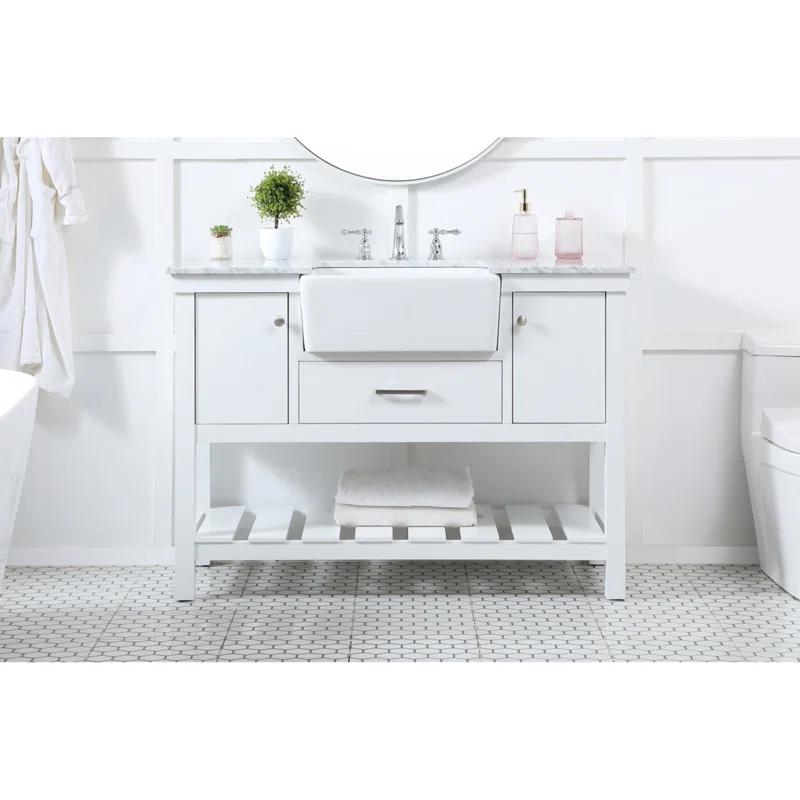 Pelaghia 48'' Single Bathroom Vanity with Marble Top