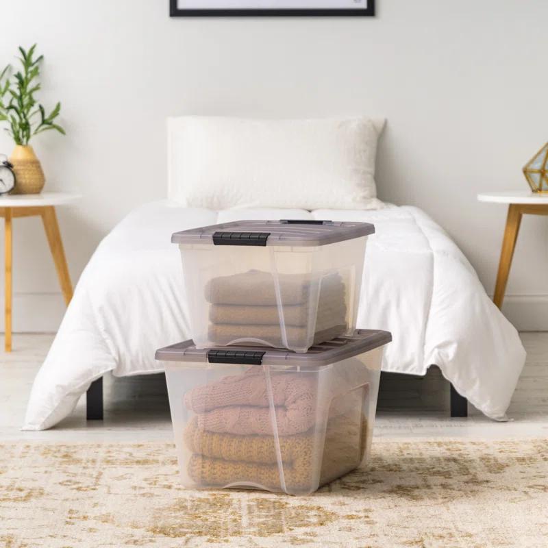 IRIS USA, Inc. Plastic Storage Box with Latching Lid in Clear & Reviews | Wayfair