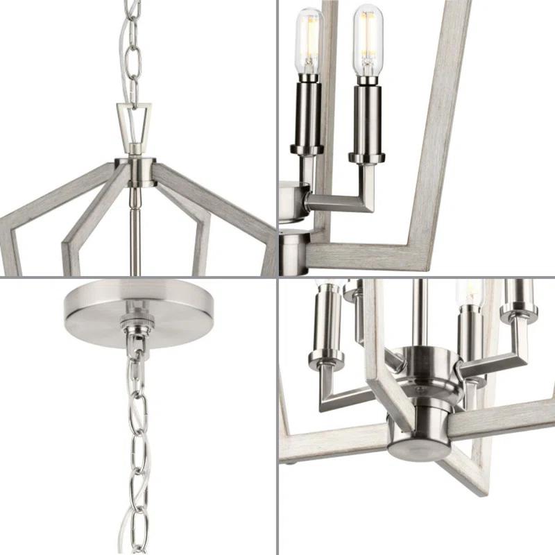 4 - Light Dimmable Square / Rectangle Chandelier