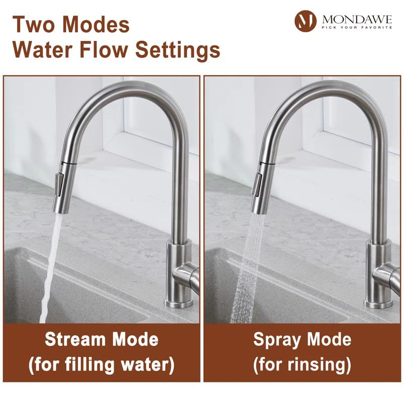 Mondawe Pull Down Kitchen Faucet