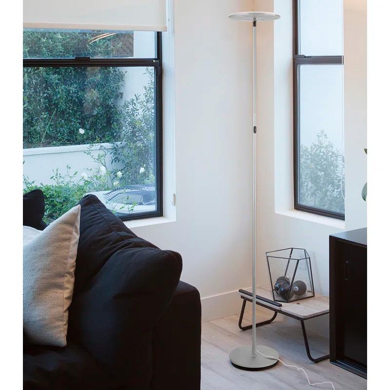 Brightech Sky Flux Industrial 63" Dimmable LED Floor Lamp with Adjustable Head