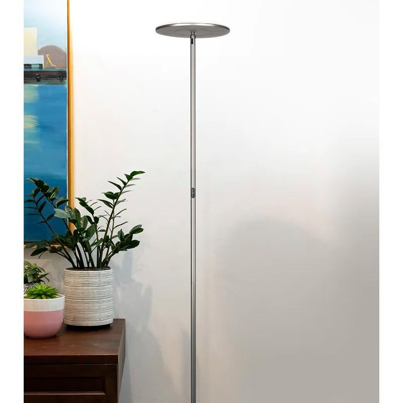 Brightech Sky Flux Industrial 63" Dimmable LED Floor Lamp with Adjustable Head