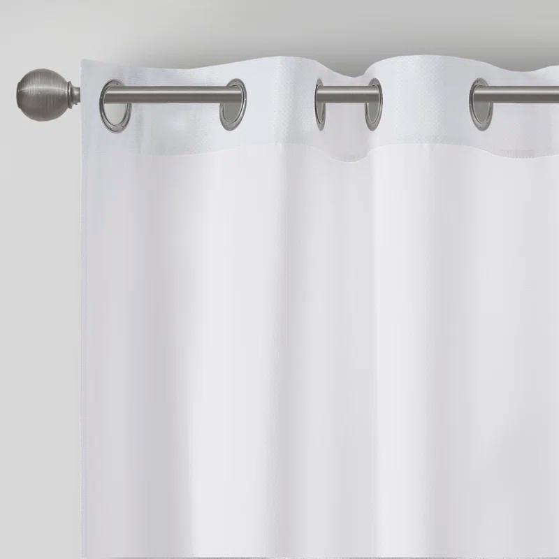 Madison Park Galen Basketweave Room Darkening Curtain Panel Pair (Set of 2)