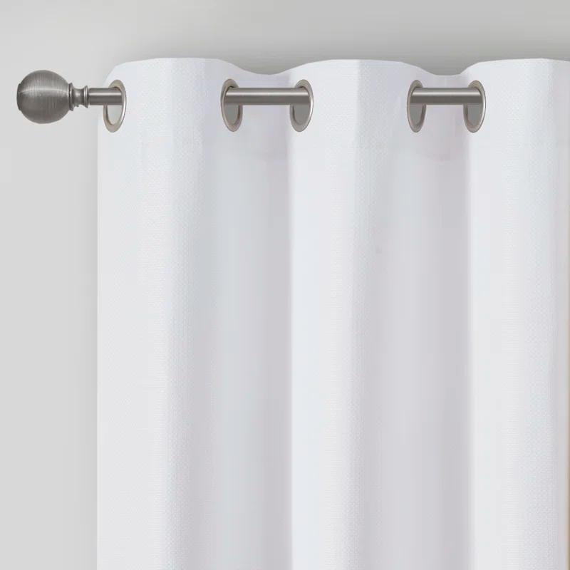 Madison Park Galen Basketweave Room Darkening Curtain Panel Pair (Set of 2)
