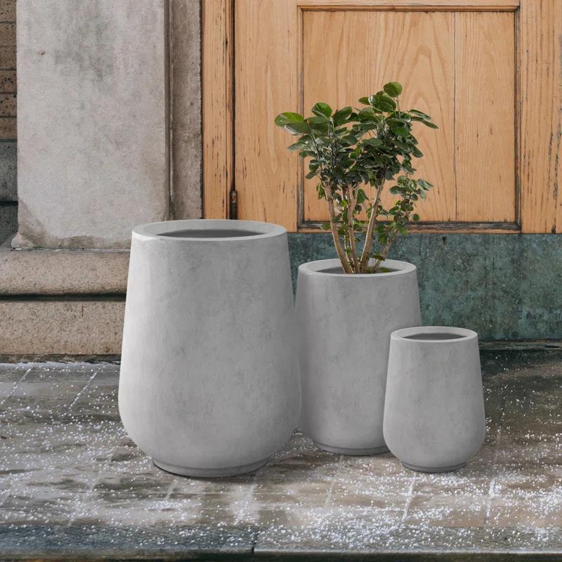 Kante Kante 26.5", 20" And 13.1"H Round Tall Planters (Set Of 3), Outdoor Indoor Large Planter Pots Containers With Drainage Holes For Patio, Balcony, Backyard, Living Room
