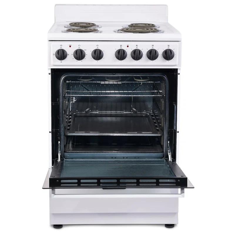 Premium Levella 24" 2.7 Cubic Feet Smart Electric Free Standing Range with 4 Burners