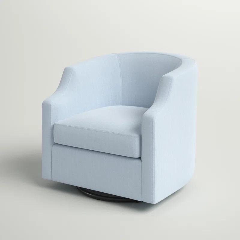 Debbie 77.47cm Wide Polyester Swivel Barrel Chair