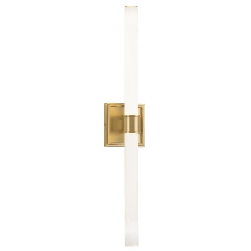 Rona Gold LED Vanity Light with Dimmable Opal Glass Tubes