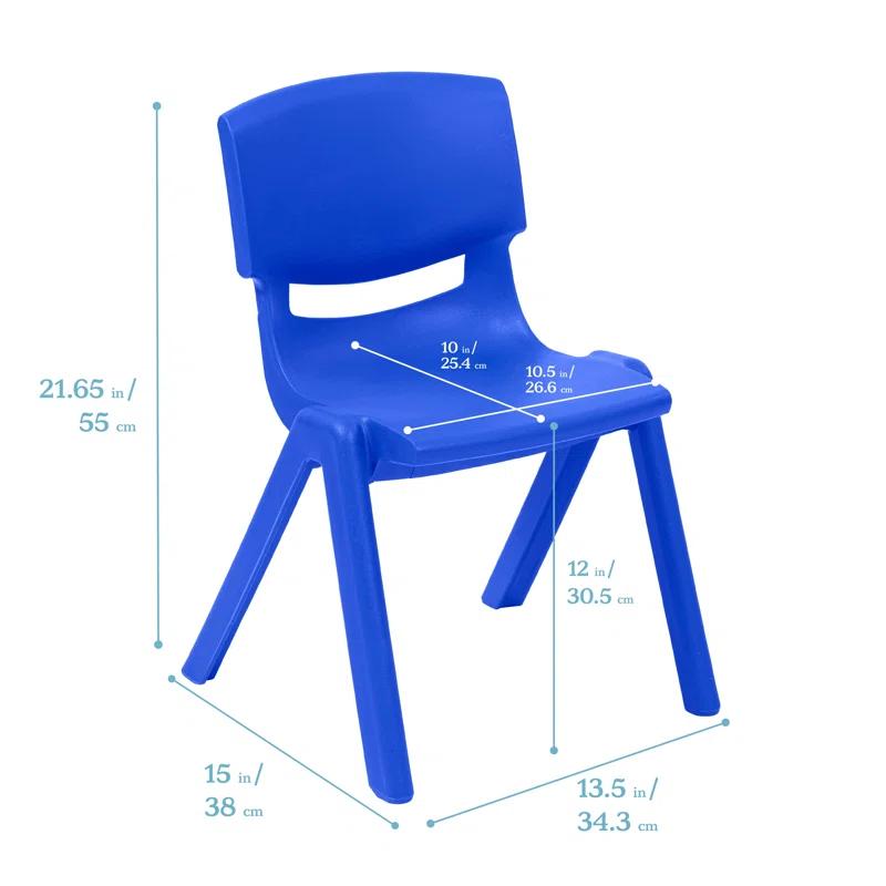 ECR4Kids Plastic School Stack Chair, Classroom Furniture