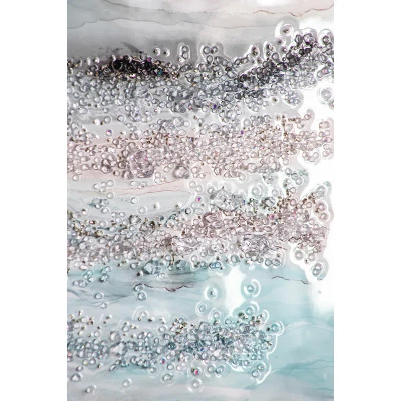 A&B Home Aurora Crystal Mirror Framed Wall Art - Set Of 2 -  23.5" X 31.5" - Blue/White/Beige (Set of 2)