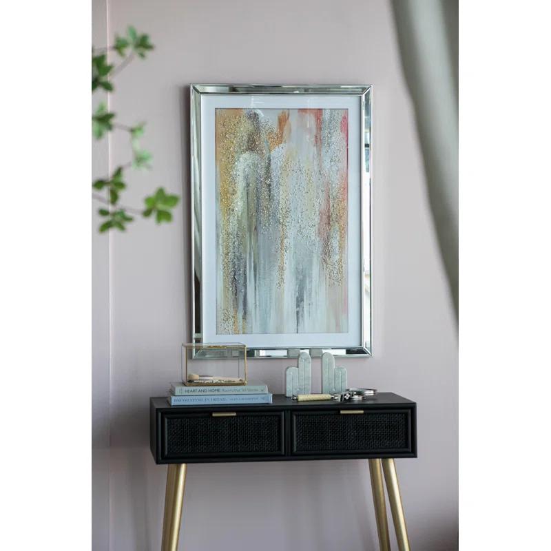 A&B Home Jennings Crystal Mirror Framed Wall Art - Set Of 2 - 23.5" X 35.5" - Multicolor | Wayfair