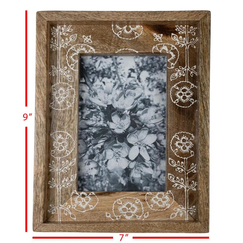 Foreside Home & Garden White Wood Picture Frame