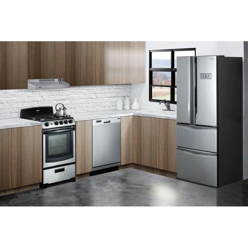 Summit Appliance 24" Stainless Steel 140 CFM Convertible Under Cabinet Range Hood with Charcoal Filter