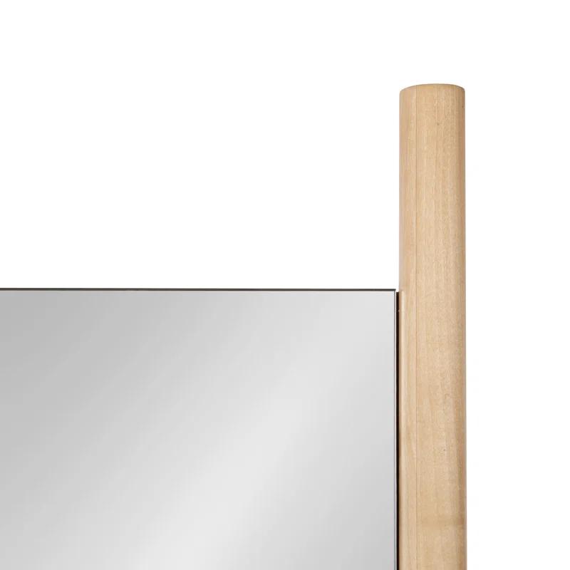 Scandinavian Full-Length Rectangular Frameless Leaner Mirror, 21x67, Natural