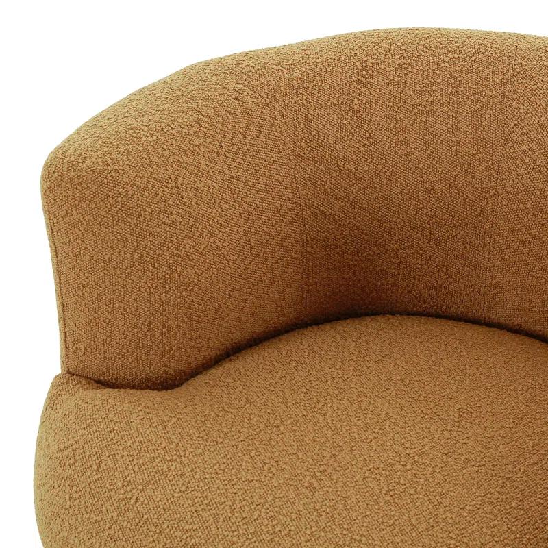 Copenhagen Amber Contemporary Swivel Chair with Metal Base