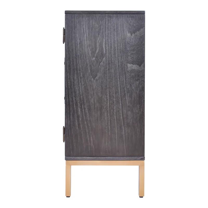Hopper Studio Hopper Studio Sophia Solid Wood 34'' 2-Door Cabinet, Adjustable Shelf, Practical Shelving
