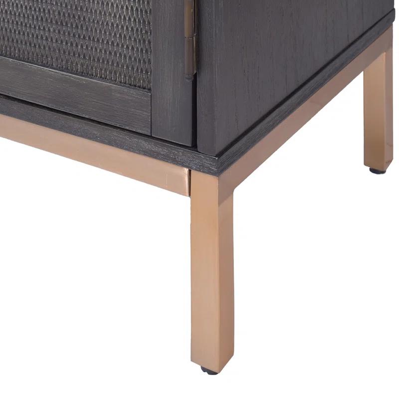 Hopper Studio Hopper Studio Sophia Solid Wood 34'' 2-Door Cabinet, Adjustable Shelf, Practical Shelving