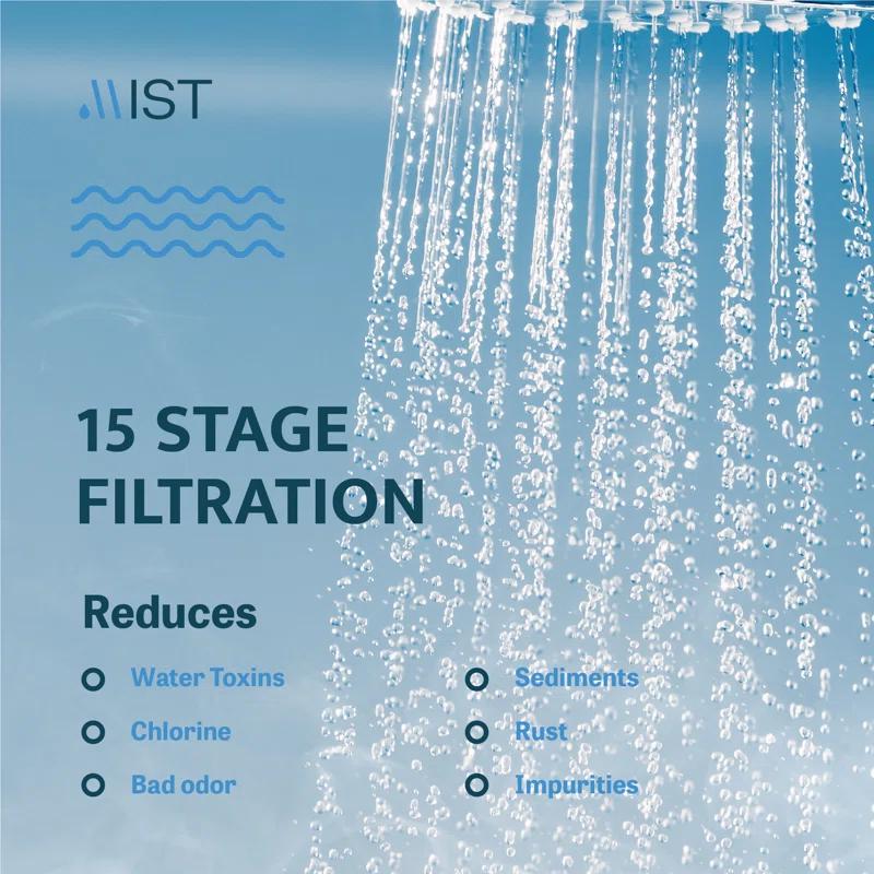 Rain Fixed Shower Head 2.5 GPM GPM with Water Filtration
