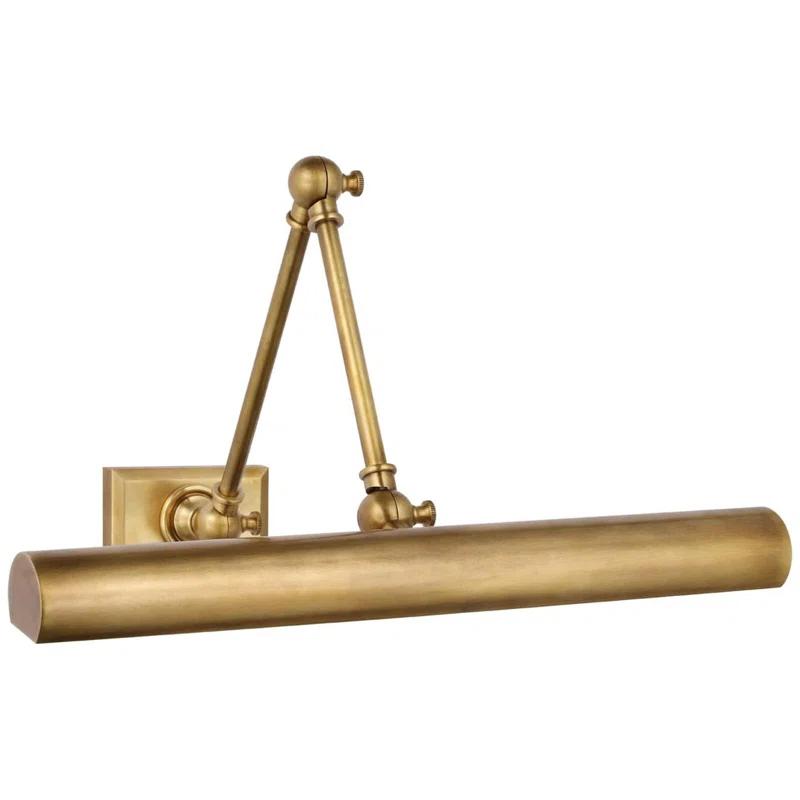 Hand-Rubbed Antique Brass Double Arm Library Light 18"