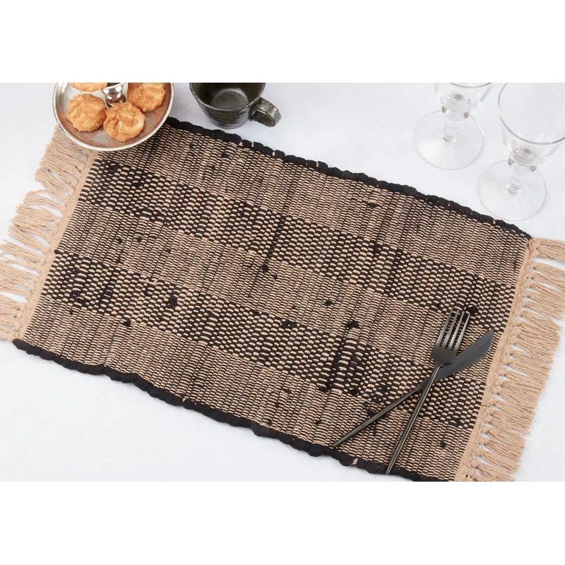 Cotton Striped Rectangle Placemat (Set of 4)