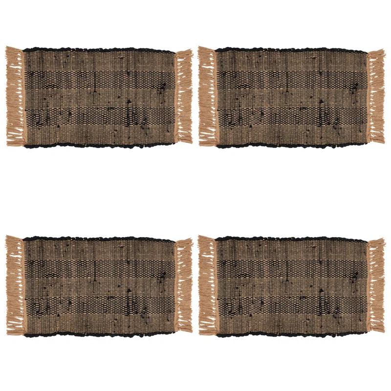 Cotton Striped Rectangle Placemat (Set of 4)