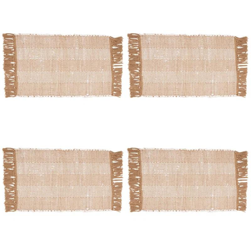 Cotton Striped Rectangle Placemat (Set of 4)