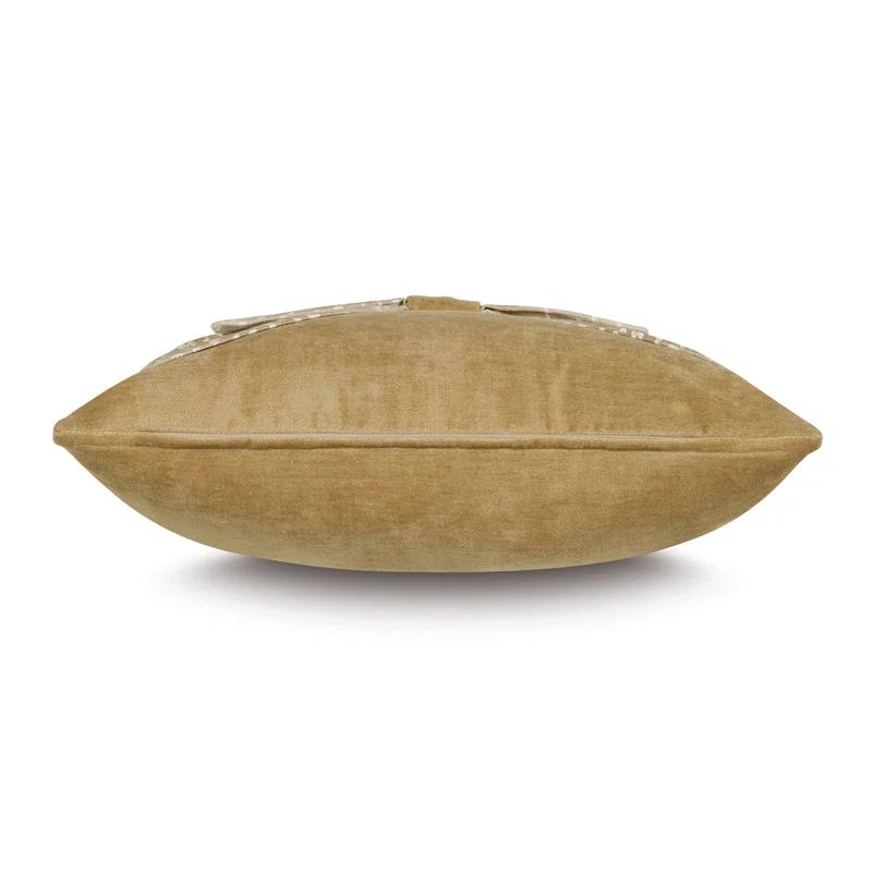 Luxurious Square Embroidered Velvet Throw Pillow with Zipper Closure