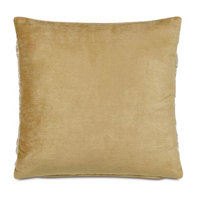 Luxurious Square Embroidered Velvet Throw Pillow with Zipper Closure